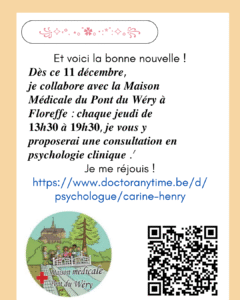 Lire la suite à propos de l’article Psychologue à la maison médicale de Floreffe